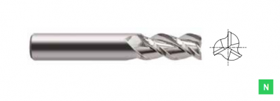 10.0mm 3 Flute 45 Degree ALU-XP Carbide Slot Drill